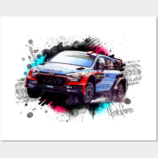 Dani Sordo's Hyundai i20 WRC Wall Art by Mario Ramos Rally Art